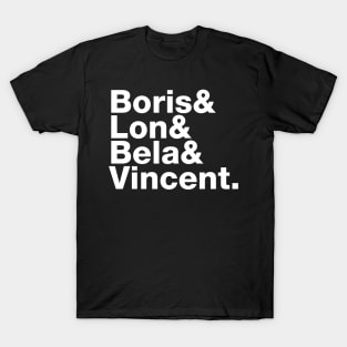 Fab 4 of Classic Horror: Experimental Jetset T-Shirt